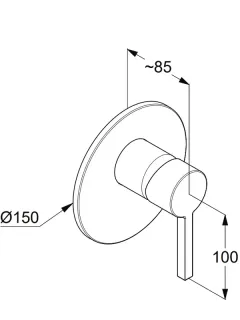 Смеситель для душа Kludi Nova Fonte Puristic 20755N015 брашированное золото
